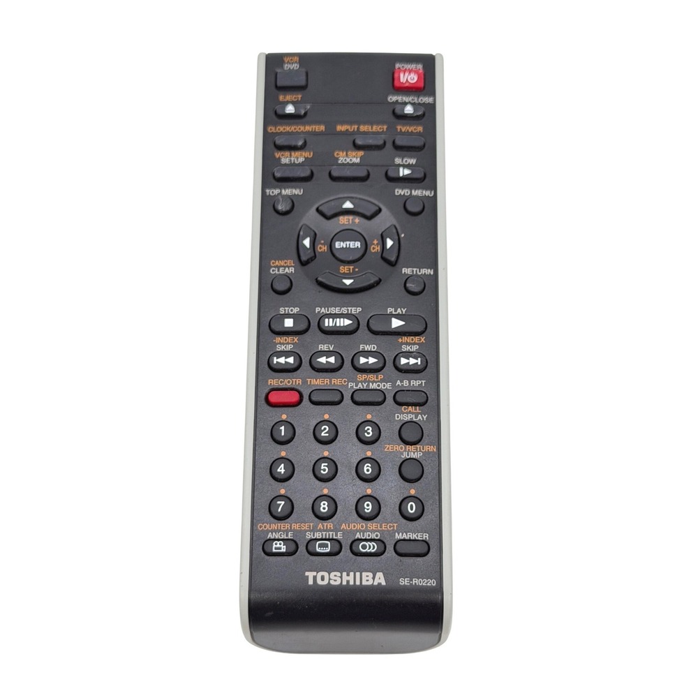 Toshiba SE-R0220 DVD VCR Combo Remote Control Replacement Gray Black